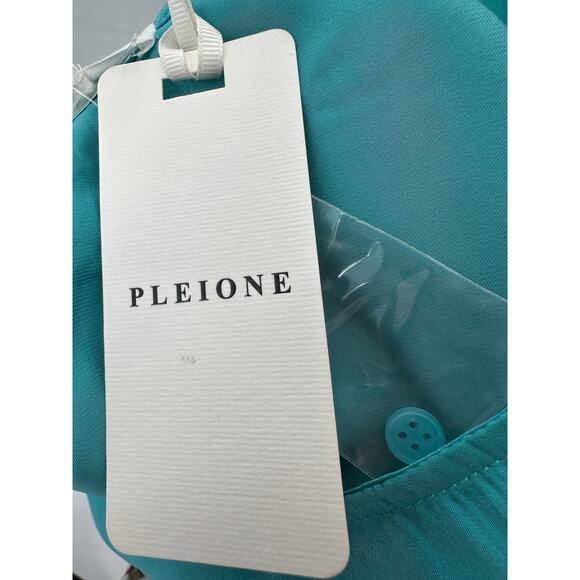 Pleione Top Sz S Teal Short Sleeve Chest Pocket Pullover Round Neck Lightweight - Picture 8 of 8